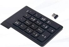 Portable 2.4G Wireless Digital Keyboard USB Number Pad 18 Keys Mini Numeric Keypad - Black