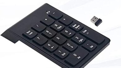 Portable 2.4G Wireless Digital Keyboard USB Number Pad 18 Keys Mini Numeric Keypad - Black