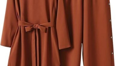 Abayas Dress for Women Muslim Long Sleeve Loose Top Pants 2 Pcs Dubai Islamic Muslim Women Matching Sets