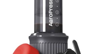 AEROPRESS - AEROPRESS GO COFFEE MAKER | Travel, Hiking & Camping, All-in-One French Press, Pour-Over & Espresso Style Manual Brewer, 2 Min Brew