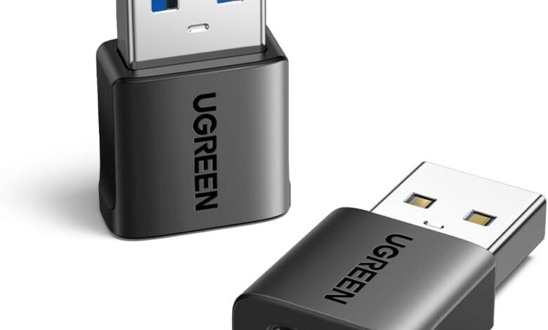 UGREEN محول USB C إلى USB 10Gbps 2pack UGREEN USB C to USB Adapter 2Pack 10Gbps, Type C Female to A Male Adapter | 10Gbps fast data transfer,TypeC Converter for iPhone,iPad Pro Air,Galaxy S23 S24 Ultra,Compact and portable for home&office