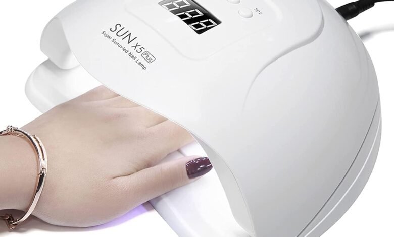 جهاز SKY-TOUCH Sun X5 Plus Dryer للأظافر 54W SKY-TOUCH Professional Gel Polish LED Nail Lamp, 54W UV/LED Dryer for Manicure and Pedicure, Sun X5 Plus, Curing Tool for Nail Polish and Nail Art, White