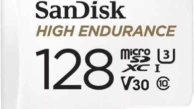 بطاقة SanDisk 128GB كلاس 10 لمراقبة الفيديو SanDisk 128GB High Endurance Video MicroSDXC Card with Adapter for Dash Cam and Home Monitoring systems - C10, U3, V30, 4K UHD, Micro SD Card - SDSQQNR-128G-GN6IA
