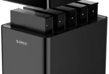 أوكو 5 Bay Hard Drive Enclosure داعم لمحركات 2.5/3.5 إنش ORICO 5 Bay Hard Drive Enclosure Supports 2.5/3.5 inch Drives