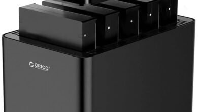 أوكو 5 Bay Hard Drive Enclosure داعم لمحركات 2.5/3.5 إنش ORICO 5 Bay Hard Drive Enclosure Supports 2.5/3.5 inch Drives