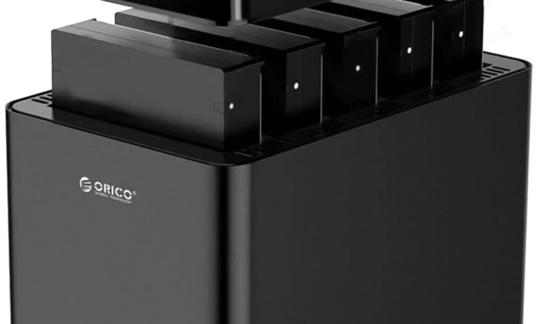 أوكو 5 Bay Hard Drive Enclosure داعم لمحركات 2.5/3.5 إنش ORICO 5 Bay Hard Drive Enclosure Supports 2.5/3.5 inch Drives