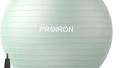 PROIRON Exercise Ball Anti-Burst Yoga Ball Chair with Quick Pump Slip Resistant Gym Ball Supports 500KG Balance Ball for Pilates Yoga Birthing Pregnancy Stability Gym Workout Training
