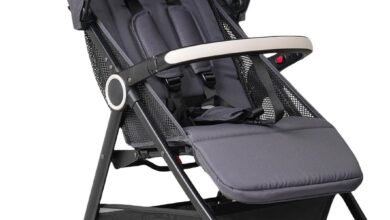 Lightweight Baby Travel Stroller, Compact & Airplane-Friendly, 4.95KG Only, One-Hand Fold,Large basket, Mesh Ventilative Seat, Portable Travel Toddler, Gray