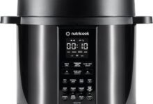 طباخ كهربائي Nutricook Smart Pot 2 1000 واط 6 لترات Nutricook Smart Pot 2 1000 Watts - 9 In 1 Instant Programmable Electric Pressure Cooker, 6 Liters, 12 Smart Programs, 2 Years Warranty, Black, Sp204K