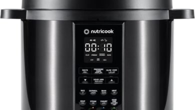 Nutricook Smart Pot 2 1000 Watts - 9 In 1 Instant Programmable Electric Pressure Cooker, 6 Liters, 12 Smart Programs, 2 Years Warranty, Black, Sp204K