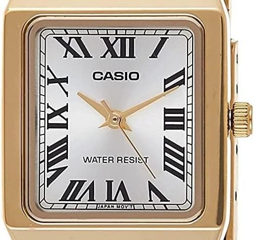 Casio Women's Quartz Dress Watch, Analog and Leather