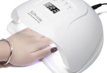جهاز SKY-TOUCH Sun X5 Plus لتجفيف الأظافر 54W LED SKY-TOUCH Professional Gel Polish LED Nail Lamp, 54W UV/LED Dryer for Manicure and Pedicure, Sun X5 Plus, Curing Tool for Nail Polish and Nail Art, White