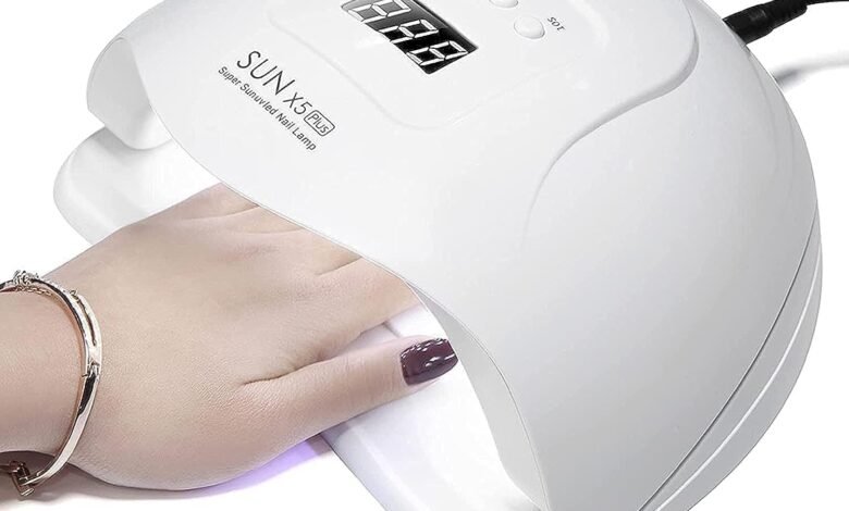 جهاز SKY-TOUCH Sun X5 Plus لتجفيف الأظافر 54W LED SKY-TOUCH Professional Gel Polish LED Nail Lamp, 54W UV/LED Dryer for Manicure and Pedicure, Sun X5 Plus, Curing Tool for Nail Polish and Nail Art, White
