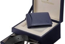 WildHorn mens Leather Wallet Belt Combo Men's Wallet