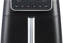 Ninja Air Fryer MAX PRO, 6.2L, Large Square Single Drawer, Roast, Bake, Air Fry, Family Size, Digital, Non-Stick, Dishwasher Safe Basket & Crisper Plate, Black, AF180ME, 2 Years Warranty