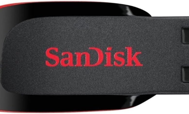 سانديسك كروزر بليد فلاش ميموري 32 جيجابايت، أسود Sandisk Cruzer Blade Usb Flash Drive 32Gb, Black, Sdcz50-032G-B35