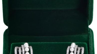 Velvet Green Jewelry Earrings Gift Box