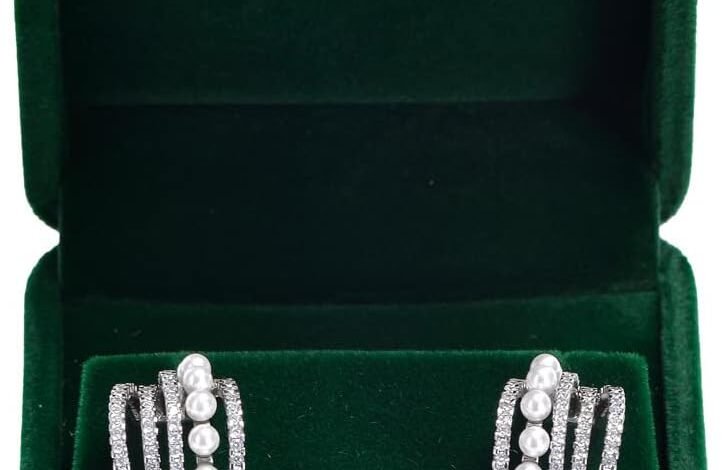 Velvet Green Jewelry Earrings Gift Box