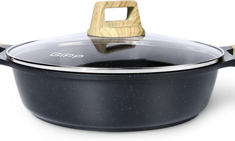 GiPP Nonstick Stock Pot with Lid, 28cm Ceramic Coating Stockpot