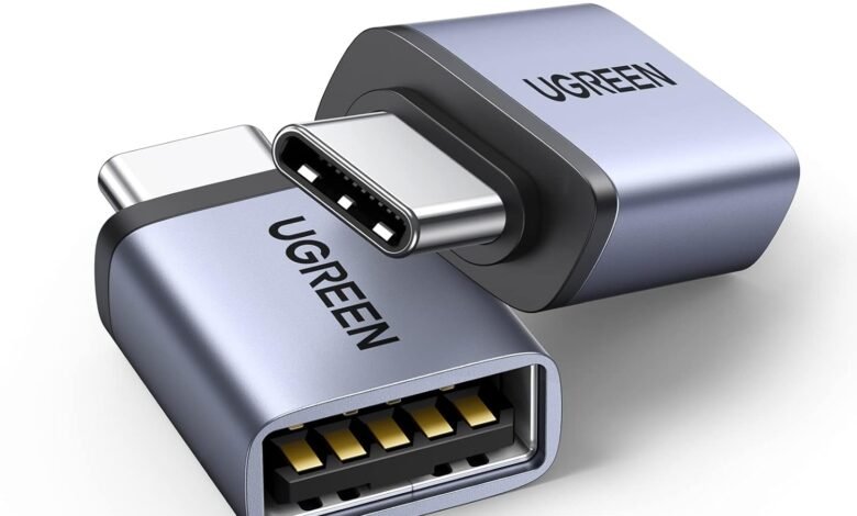 UGREEN USB to USB C Adapter 2Pcs 10Gbps Type C to A 3.0 OTG Adapter | Fast charging&Transfer,Compatible for Samsung, iPhone, iPad, MacBook, Tablets, Earphone,Compact and portable for home&office