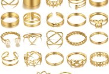 Shining Diva Fashion 22pcs Latest Stylish Stackable Kunckle Rings Set for Women and Girls Butterfly Heart Boho Gold and Silver Plated Rings
