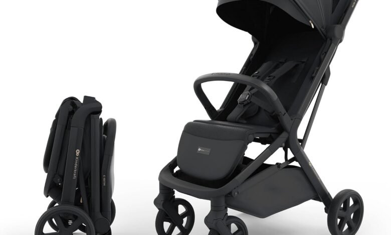 عربة Kinderkraft - Nubi 3 - تصميم عصري وقابل للطي Kinderkraft - Nubi 3 Stroller - Midnight Black