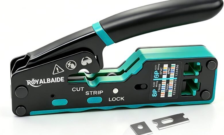 Pass Through RJ45 All-In-One Modular Ethernet Crimping Tool Cat5 Cat6 Tool