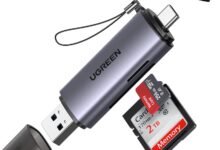 UGREEN قارئ بطاقات SD USB 3.0/USB C، مزدوج 5Gbps UGREEN SD Card Reader USB 3.0/USB C OTG Dual Slot Memory Card Reader 5Gpbs