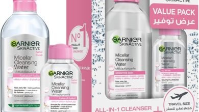ماء ميسيلار غارنييه سكين أكتيف 400 + 100 مل منظف ومزيل مكياج Garnier SkinActive Micellar Cleansing Water All In One, 400 + 100 ml