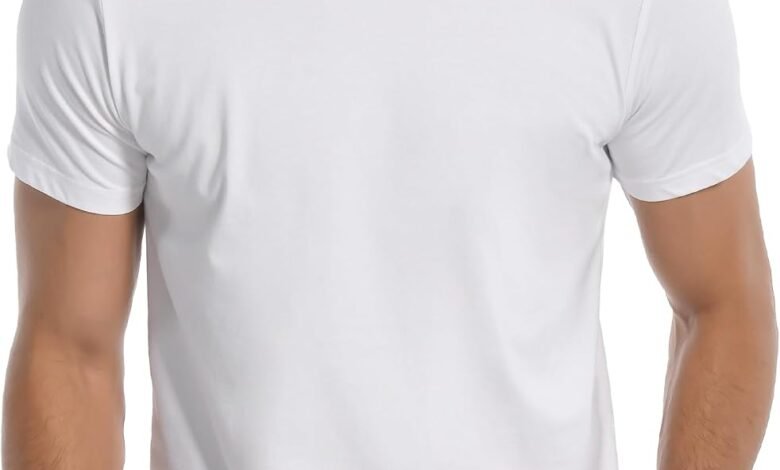 تي شيرت Pioneer Camp Mens Bamboo قطن ناعم تصميم بسيط Pioneer Camp Mens Bamboo T Shirt Ultra Soft White Plain Tshirts Shirts for Men Cooling Crew Neck Casual Basic Tee Shirt