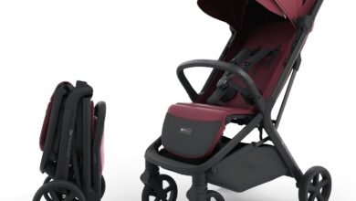 Kinderkraft - Nubi 3 عربة أطفال - لون داكن Kinderkraft - Nubi 3 Stroller - Dark Ruby