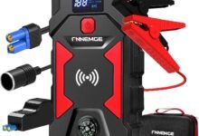 FNNEMGE Car Jump Starter, 6000A Peak 26800mAh Car Battery Starter(Up to All Gas, 10.0L Diesel Engine), with USB Quick Charge 3.0,LED Light,EC-5 Output.