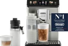 De'Longhi Eletta Explore, Fully Automatic Coffee machine, 50+ Functions, Latte Crema Hot and Cool, 1450W, 1.8L, 19 Bar, App Connectivity, ECAM450.65.S, Metal Black (Made in Italy)