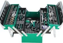 مجموعة أدوات إصلاح 85 قطعة Toolbox Storage Case باللون الأخضر 85 Piece Repair Tool Kit, Toolbox Storage Case with Drawer, Multi-Purpose Household Hand-tool - Perfect for Home DIY, Handyman-Green