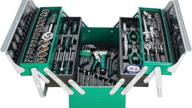 مجموعة أدوات إصلاح 85 قطعة Toolbox Storage Case باللون الأخضر 85 Piece Repair Tool Kit, Toolbox Storage Case with Drawer, Multi-Purpose Household Hand-tool - Perfect for Home DIY, Handyman-Green
