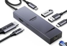 UGREEN USB C Hub 6-in-1, RJ45, 4K 60Hz HDMI, PD, 10Gbps USB C& A Data