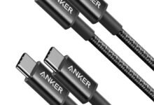 كابل أنكر USB C إلى USB C، شحن سريع 60W، 1م Anker USB C to USB C Cable, Type C 60W Fast Charging Cable for iPhone 17/16/15 Series, iPad Mini 6, Samsung S25/S24/S23, Macbook Pro/Air, HP/Dell/Lenovo, Huawei, Honor and More (1.0m,2 pack) | For iPhone 17 Series, iPad mini 6, and More