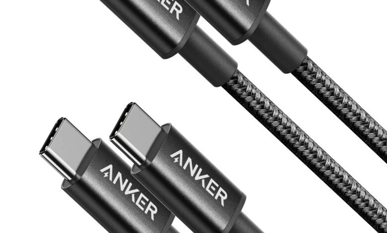 كابل أنكر USB C إلى USB C، شحن سريع 60W، 1م Anker USB C to USB C Cable, Type C 60W Fast Charging Cable for iPhone 17/16/15 Series, iPad Mini 6, Samsung S25/S24/S23, Macbook Pro/Air, HP/Dell/Lenovo, Huawei, Honor and More (1.0m,2 pack) | For iPhone 17 Series, iPad mini 6, and More