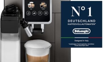 De'Longhi Coffee Machine DINAMICA PLUS Fully Automatic Bean to Cup Coffee Machine, 30+ Functions, Ideal for Espresso, Americano, Cappuccino, Latte Macchiato & More, ECAM380.95.TB (Made in Europe)