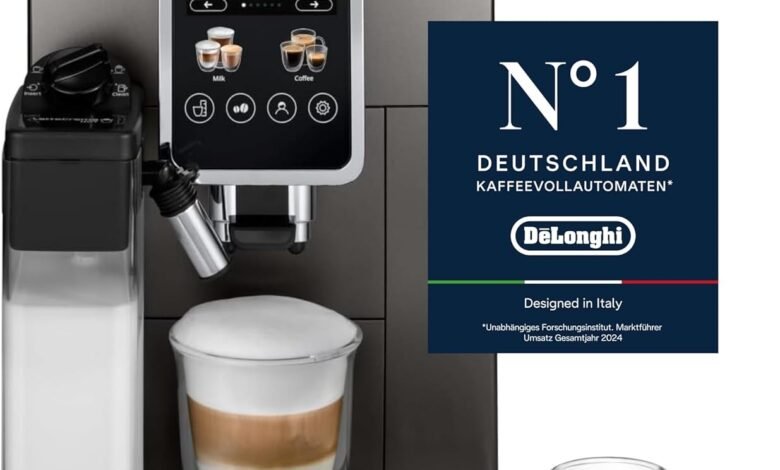 De'Longhi DINAMICA PLUS ماكينة قهوة أوتوماتيكية، تحضير القهوة بالحبة وضبط سهولة الاستخدام. De'Longhi Coffee Machine DINAMICA PLUS Fully Automatic Bean to Cup Coffee Machine, 30+ Functions, Ideal for Espresso, Americano, Cappuccino, Latte Macchiato & More, ECAM380.95.TB (Made in Europe)