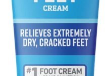 كريم غوريلا لعتبة القدمين K0280001 | ترطيب مكثف بدون رائحة Gorilla Glue K0280001 Healthy Feet Foot Cream (3oz) | Intensive Moisturizing Care for Dry Cracked Feet | Non Greasy Unscented Formula