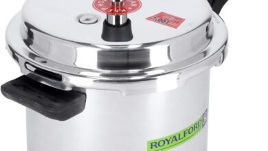 Royalford Pressure Cooker Induction Base Heavy-Duty Aluminium With Lid Durable Handles Ideal For Small To Medium Households Saves Energy, Create Delicious, Silver, 3L, RF9750