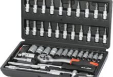 مجموعة عدلات ValueMax 46 قطعة مع طقم مفاتيح ربط سريعة ValueMax 46 pcs 1/4" Drive Socket Set, Cr-V Ratchet Wrench Kit | Quick Release Ratchet, Cr-V Steel, Multiple Sockets & Bits, Universal Joint, Extension Bars, Portable Case