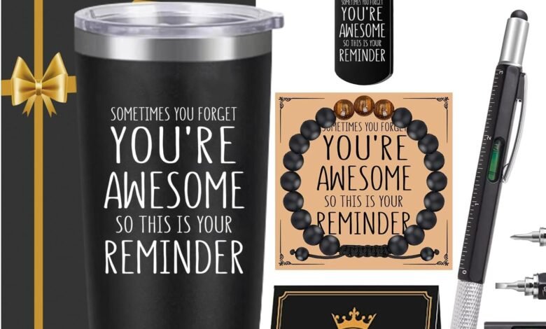 توليب 20 أونص معزولة حرارياً للسفر Birthday Gifts for Men, Husband, Boyfriend, Him, Father's Day Gifts, Inspirational Gifts for Men Dad, Thank You Appreciation Gifts for him- 20 Oz Travel Tumbler