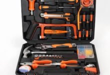 82 Piece Home Tool Kit Set – Complete DIY Essential Tools with Portable Storage Box, Multi-Purpose Maintenance Set for Home, Furniture Assembly, Car Repair & Electrical Appliances