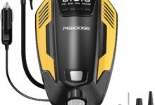 150 PSI Car Tyre Inflator, Car Tyre Pump DC 12V Auto-Off, Tyre Inflator for Cars SUV Motorbikes Balls, Tyre Pump with LED Light