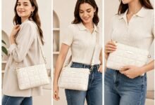 Crossbody Bag للنساء، تصميم أنيق وحقيبة متعددة الاستخدامات Crossbody Bag Handbag Purse,Chic Wristlet Clutch Handbag Purse for Women Casual Daily Shopping Use