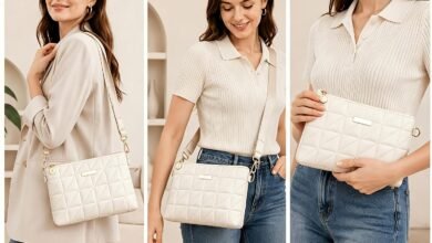 Crossbody Bag للنساء، تصميم أنيق وحقيبة متعددة الاستخدامات Crossbody Bag Handbag Purse,Chic Wristlet Clutch Handbag Purse for Women Casual Daily Shopping Use