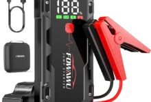 FOWAWU Car Jump Starter Battery Pack, 7000A Peak Current Battery Booster | Starts up to 12L gas & up to 10L diesel, 26800mAh, 5-in-1, 1.2m drop tested, 10 safety protections, LED SOS light, 60 starts