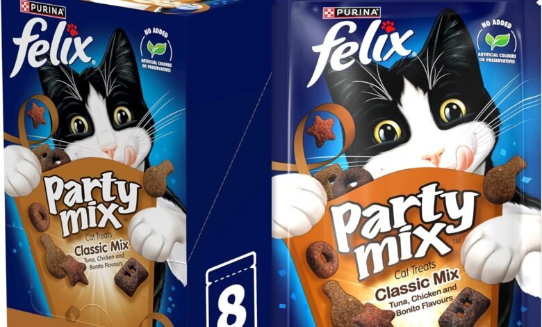 FELIX Party Mix مزيج كلاسيكي 8X60غ، بطعم متنوع. FELIX Party Mix Classic Mix (8X60g)